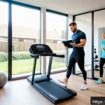 헬스트레이너 관련 법률과 규정 - A professional Dutch personal trainer conducting a one-on-one session in a modern, clean home gym, w...