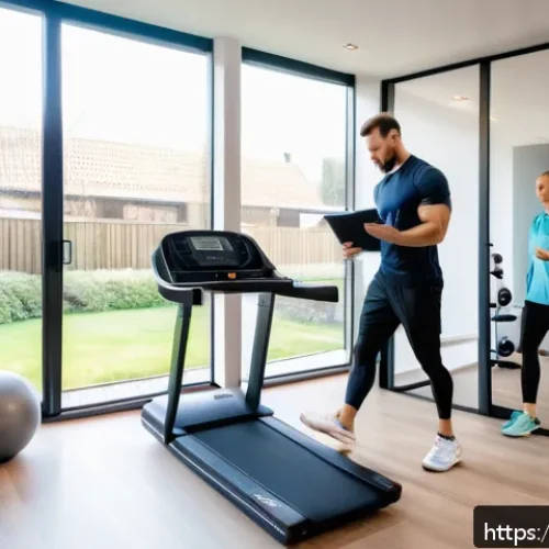 헬스트레이너 관련 법률과 규정 - A professional Dutch personal trainer conducting a one-on-one session in a modern, clean home gym, w...